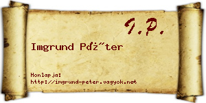 Imgrund Péter névjegykártya