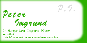 peter imgrund business card
